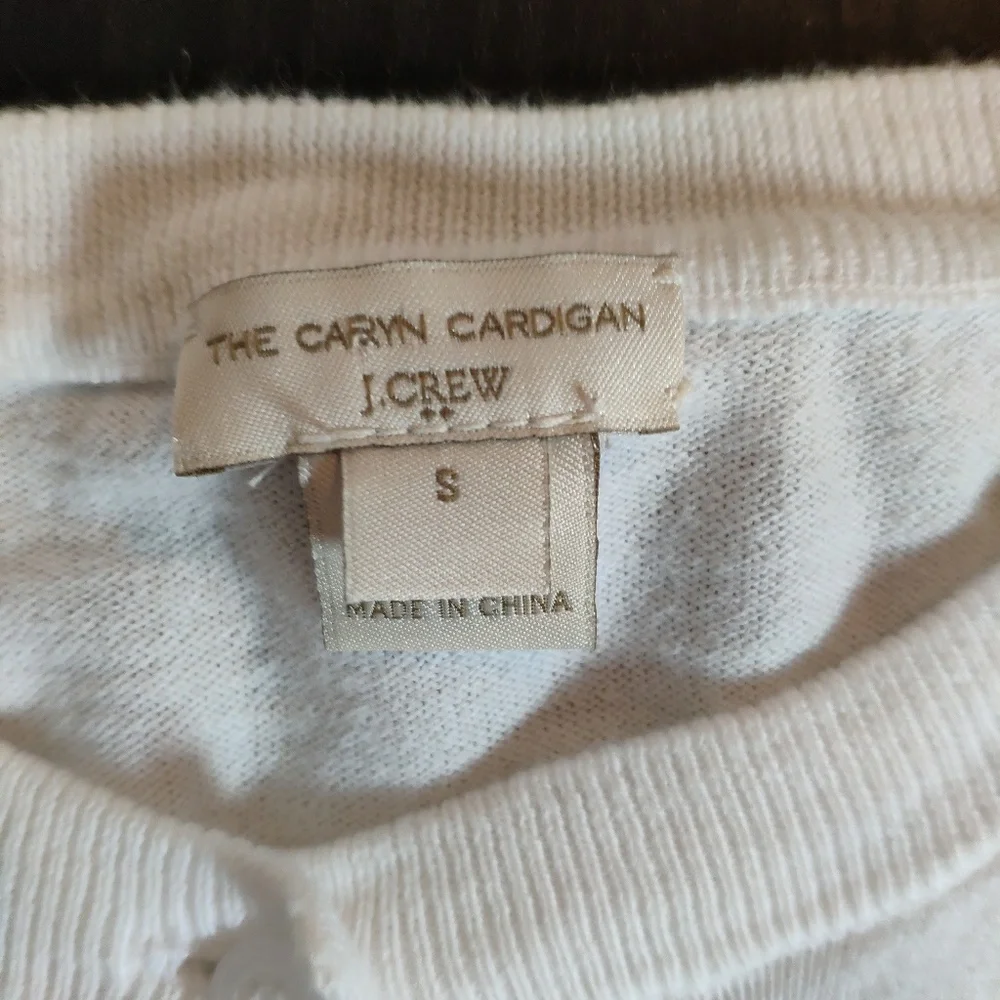 Classic Women's White Button-Front Sweater Cardigan